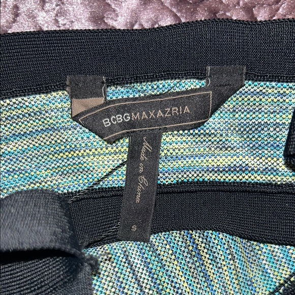 BCBGMAXAZRIA Tropical Leaf Print Cutout Dress, Size Small - Picture 2 of 7